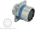 D38999/20FD18SN, Conn Circular SKT 18 POS Crimp ST Flange Mount 18 Terminal 1 Port