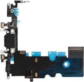 Фото 1/2 Шлейф для Apple iPhone 8 (4,7) c разъемом для зарядки, гарнитуры и микрофоном черный
