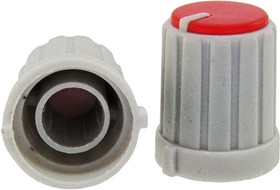 RR4853 (6mm круг красный), Ручка приборная RR4853 (6 мм круг красный), на вал с зубцами