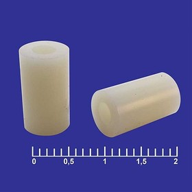 ф7-3x12, Втулка пластиковая , внешний диаметр 7 мм, внутренний диаметр 3 мм, длина 12 мм