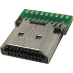 HDMI A M PCB, Разъём HDMI/DVI HDMI AM - PCB, для пайки