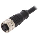 PXPPVC12FBF08ACL010PVC, Straight Female 8 way M12 to Unterminated Sensor Actuator Cable, 1m