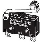 D2SW-3L2H, Микропереключатель SNAP ACTION; с рычагом (с роликом); SPDT