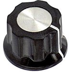 PKES120B1/4, FLUTED KNOB WITH LINE INDICATOR, 6.35MM