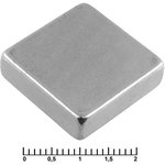 B 20x20x6 N35, Магнит самарий-кобальтовый , 20x20x6 мм, класс N35, квадратный