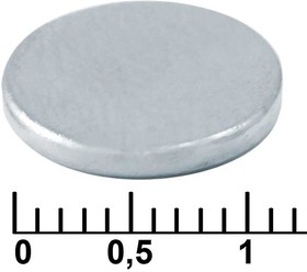 Фото 1/2 D 12x1.4 N35, Магнит самарий-кобальтовый дисковый , 12x1.4 мм, класс N35, круглый