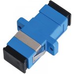 Адаптер NIKOMAX волоконно-оптический, соединительный, одномодовый, SC/UPC-SC/UPC, одинарный, пластиковый, синий, уп-ка 2шт.