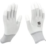 Перчатки антистатические с резиновым покрытием пальцев, размер L,