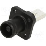 DS1168-02-200MSBYX, Socket; DC supply; male; PIN: 1; for panel mounting; screw; black