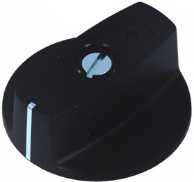 Фото 1/2 Toggle knob, 6 mm, plastic, black, Ø 40 mm, H 16 mm, A2440060