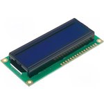 RC1602B-BIW-CSV, Дисплей: LCD, алфавитно-цифровой, STN Negative, 16x2, голубой
