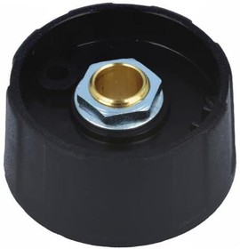 Фото 1/2 Rotary knob, 6.35 mm, plastic, black, Ø 31 mm, H 15.5 mm, A2531630