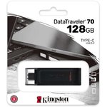 Флеш Диск Kingston 128Gb DataTraveler 70 Type-C DT70/128GB USB3.2 черный