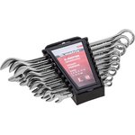 15424, Набор ключей комбинированных, 6 - 22 мм, 9 шт., CrV, полированный хром