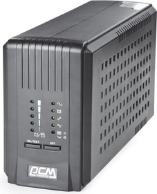 Фото 1/8 SPT-500-II, Источник бесперебойного питания Powercom Smart King Pro+ SPT-500 400Вт 500ВА черный