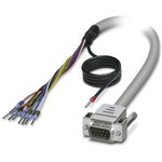 2926360, Male 9 Pin D-sub Unterminated Serial Cable, 0.5m