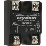 D2425PG, Sensata Crydom 1 Series Solid State Relay, 25 A Load, Panel Mount ...