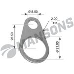 WA88, Фиксатор SAF ролика тормозной колодки (32х19х60)(петля) MANSONS