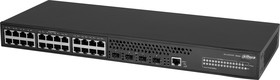 Сетевое оборудование DAHUA 28-портовый управляемый коммутатор, уровень L3Порты: 24 RJ45 10/100/1000Мбит/с, 4 SFP+ 1000/10000Мбит/с(uplink);