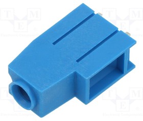 XY136-1P 10.16MM BLUE, PCB terminal block; angled 90°; 10.16mm; ways: 1; on PCBs; blue