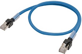 Фото 1/3 XS6W-6LSZH8SS750CM-B, Cat6a Male RJ45 to Male RJ45 Ethernet Cable, S/FTP, Blue LSZH Sheath, 7.5m, Low Smoke Zero Halogen (LSZH)