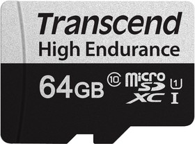 Фото 1/4 TS64GUSD350V, Transcend microSDXC 350V, Карта памяти