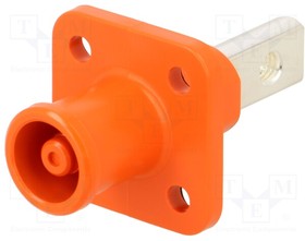 DS1168-01-120MSEYX, Socket; DC supply; male; PIN: 1; for panel mounting; screw; orange