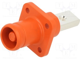 DS1168-02-200MSEYX, Socket; DC supply; male; PIN: 1; for panel mounting; screw; orange