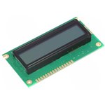 RC1602A-GHW-ESX, Дисплей LCD, алфавитно-цифровой, STN Positive, 16x2, серый, LED