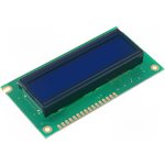 RC1602A-BIW-ESV, Дисплей ЖКД, алфавитно-цифровой, STN Negative, 16x2, голубой