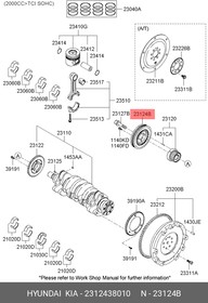 23124-38010, Шкив HYUNDAI Sonata (09-),Santa Fe (00-),Trajet (00-) (2.0) коленвала OE