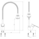 Смеситель S35-26 для кухни с гибким изливом