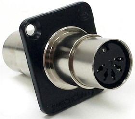 EHMIDI2B, Circular DIN Connectors MIDI CPLR BLACK