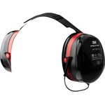 H540B-412, Optime III Ear Defender with Neckband, 34dB, Black, Red