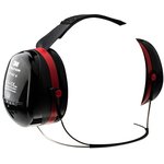 H540B-412, Optime III Ear Defender with Neckband, 34dB, Black, Red