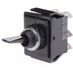 C1760HOAAF, Toggle Switch, Panel Mount, On-Off, DPDT, Tab Terminal