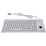G84-4400LUBGB-0, Wired USB Compact Trackball Keyboard, QWERTY (UK), Grey ...