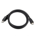 Кабель Cablexpert DisplayPort- HDMI, 7.5м, 20M/19M, черный, экран, пакет