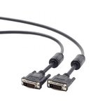 Кабель Cablexpert Кабель DVI-D dual link Cablexpert CC-DVI2-BK-6, 25M/25M, 1.8м, черный, экран, феррит.кольца, пакет {60} (081542)