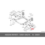 Рычаг передний L NISSAN 54501-00Q1K