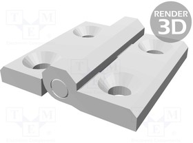 CFM60SH-8-CLEAN, Петля, Шир 60мм, технополимер (PA), белый, H 60мм