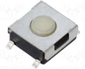 TL3303F160QG, Switch Tactile N.O. SPST Round Button Gull Wing 0.05A 50VDC 1.57N SMD