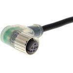 XS2F-M12PUR4A10MPLED, 4 way M12 to Unterminated Sensor Actuator Cable, 10m