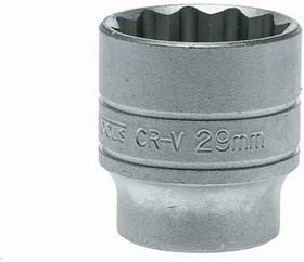 Фото 1/2 M120529-C, 1/2 in Drive 29mm Standard Socket, 12 point, 43 mm Overall Length