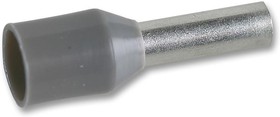 E2508-GREY, Наконечник на провод, Один Провод, 14 AWG, 2.5 мм², 8 мм, Серый, Серия E