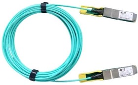 2368650-3, Fiber Optic Cable Assemblies QSFP28-QSFP28, AOC, 3m Length