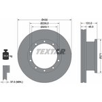 93086800, Диск тормозной SCANIA (430/203x45/131) (1шт.) TEXTAR