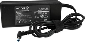 Фото 1/3 Блок питания (сетевой адаптер) Amperin AI-HP90C для ноутбуков HP 19.5V 4.62A 90W 4.5x3.0 мм с иглой черный, с сетевым кабелем