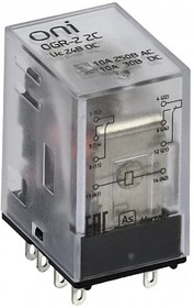 Фото 1/4 Реле общего назначения OGR-2 2C 24В DC ONI OGR-2-2C-DC24V