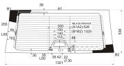 ML430 RW/H/X, Стекло заднее (Цвет зеленый/ Обогрев/ Антенна) Mercedes-Benz M-Class 97-05